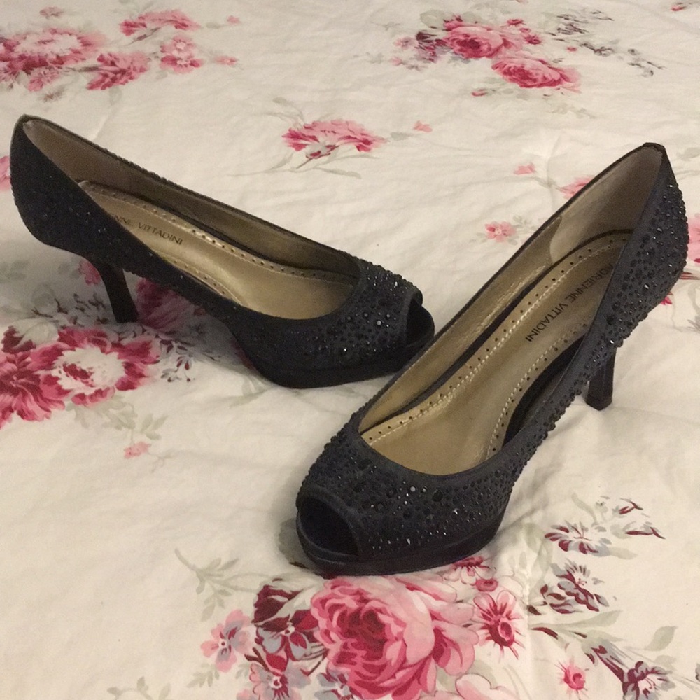 Adrienne Vittadini Pippi Satin Gemstone Dress Shoe